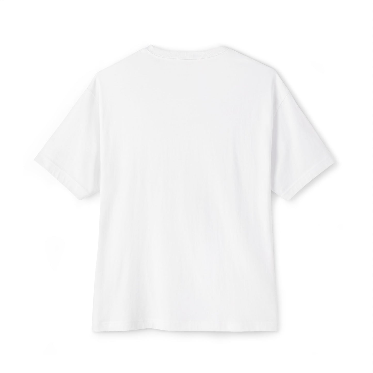 Boxy Tee — Lone Figure in Deep Purple top Graphic with "no more mr. nice guy" Text