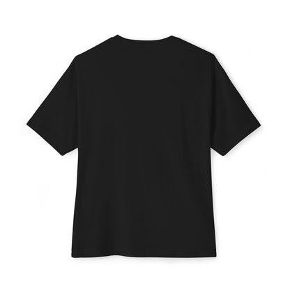 Boxy Tee — Lone Figure in Deep Purple top Graphic with "no more mr. nice guy" Text